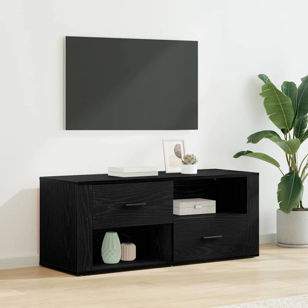 Mobile TV Rovere Nero 100 x 35 x 40 cm Legno multistrato 881014