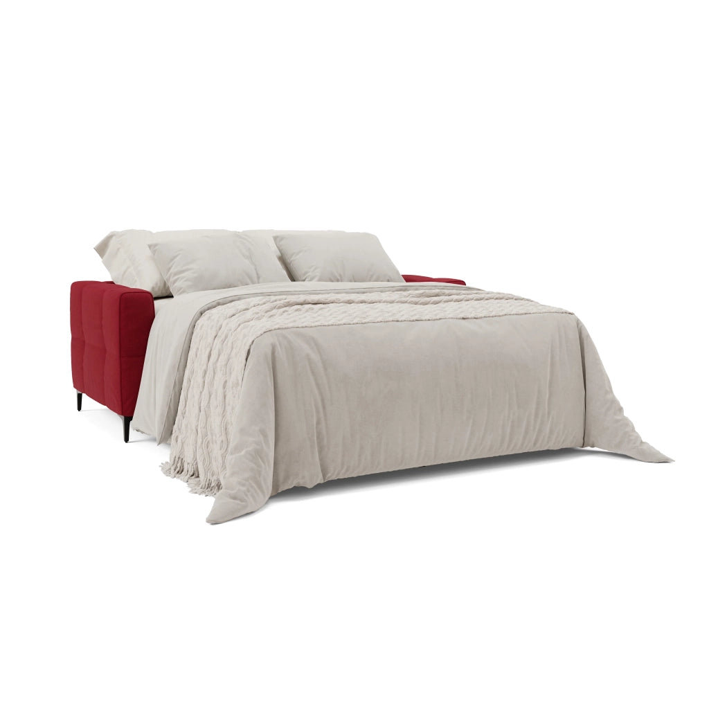 Gardenia Divano letto materasso alto 18 cm con poggiatesta reclinabili e rivestimento impermeabile T02 178 cm (mat. 120x197) rosso