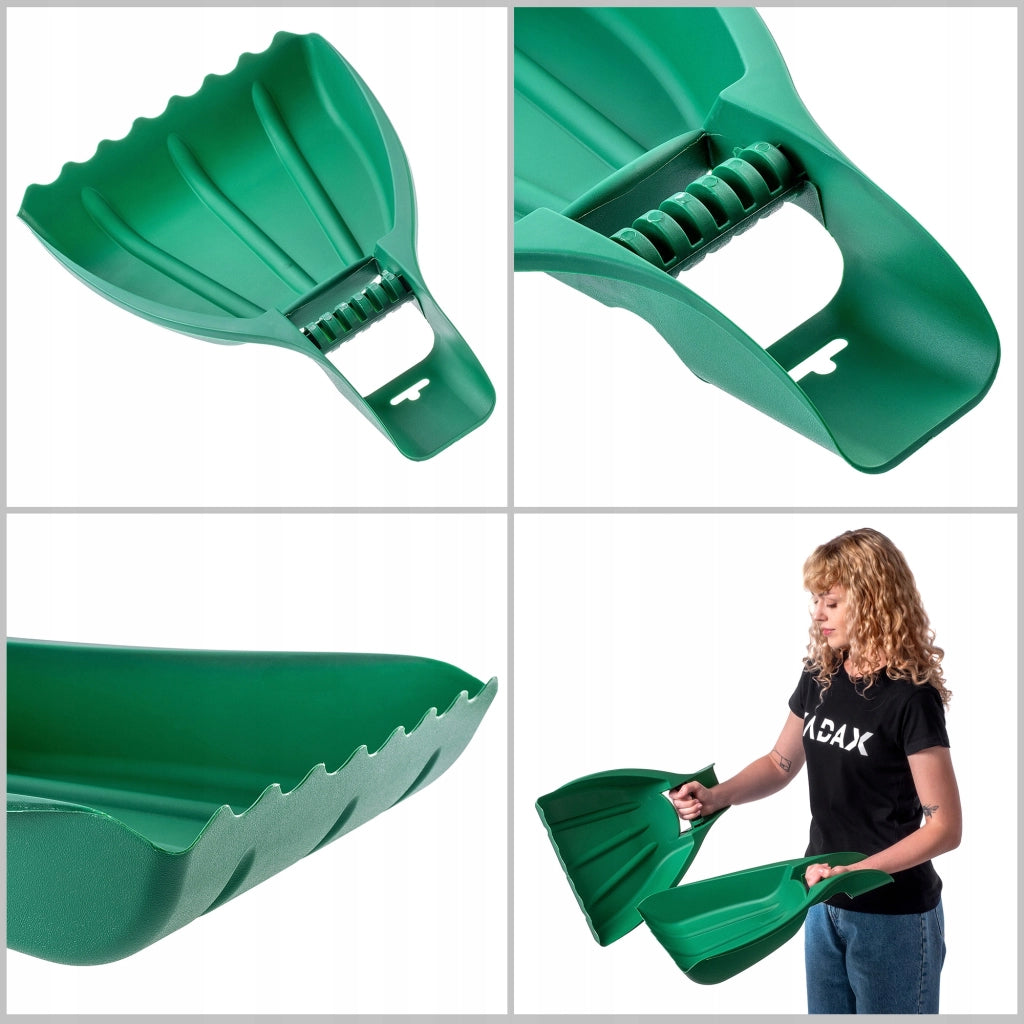 Raccoglitore di foglie KADAX, rastrello per erba in plastica, Bear Paw Garden