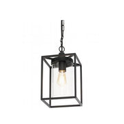 Lampada A Sospensione Da Esterno Contemporanea Domus Alluminio E Termoplastica Nero 1 Luce E27
