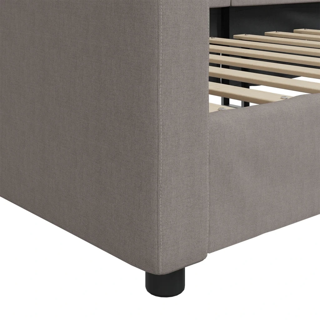 Letto da Giorno Tortora 80x200 cm in Tessuto