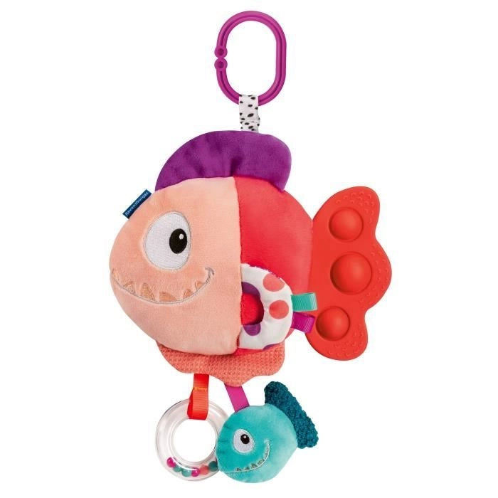 Ravensburger -PLAY + - Peluche piranha pop-it rosso - Dalla nascita - Versione francese - 34015