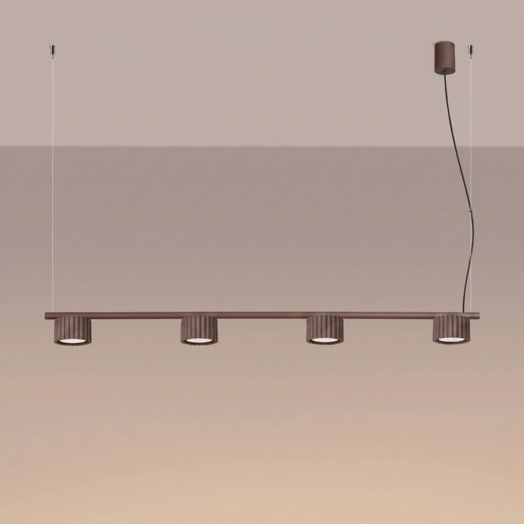 Lampadario AURA 4 marrone Gx53