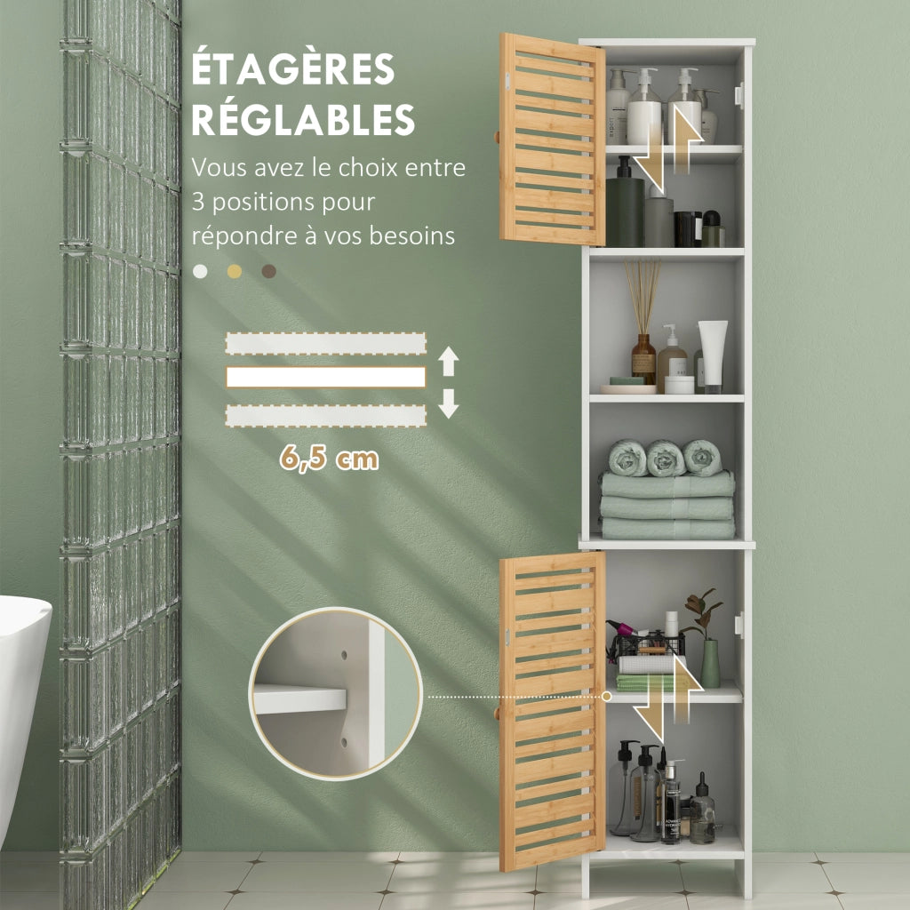 Colonna Rangement Bagno Bicolore ¨C Zephmum ¨C 35x30x170 cm