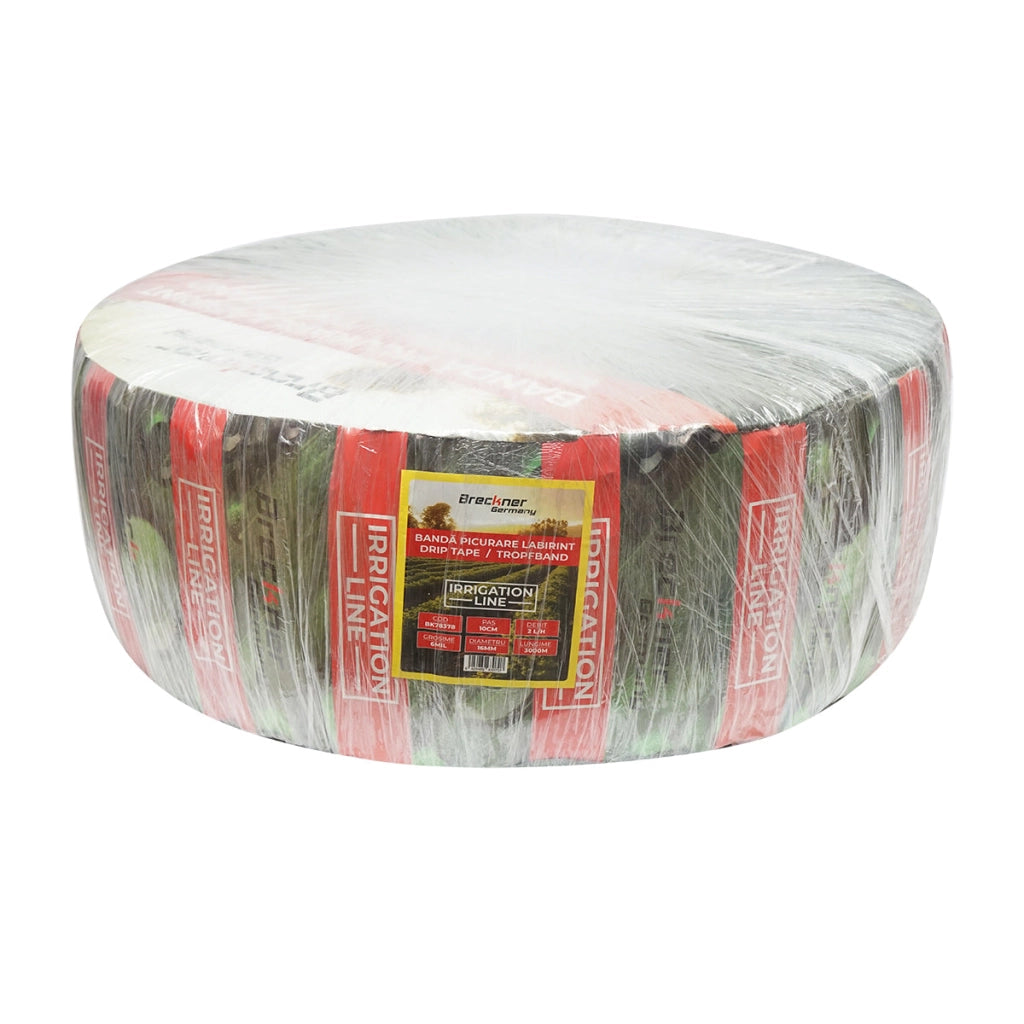 MANICHETTA GOCCIOLANTE IRRIGAZIONE A GOCCIA, rotolo 3000M, 2L/H, D16mm, passo 10cm, Breckner Germany