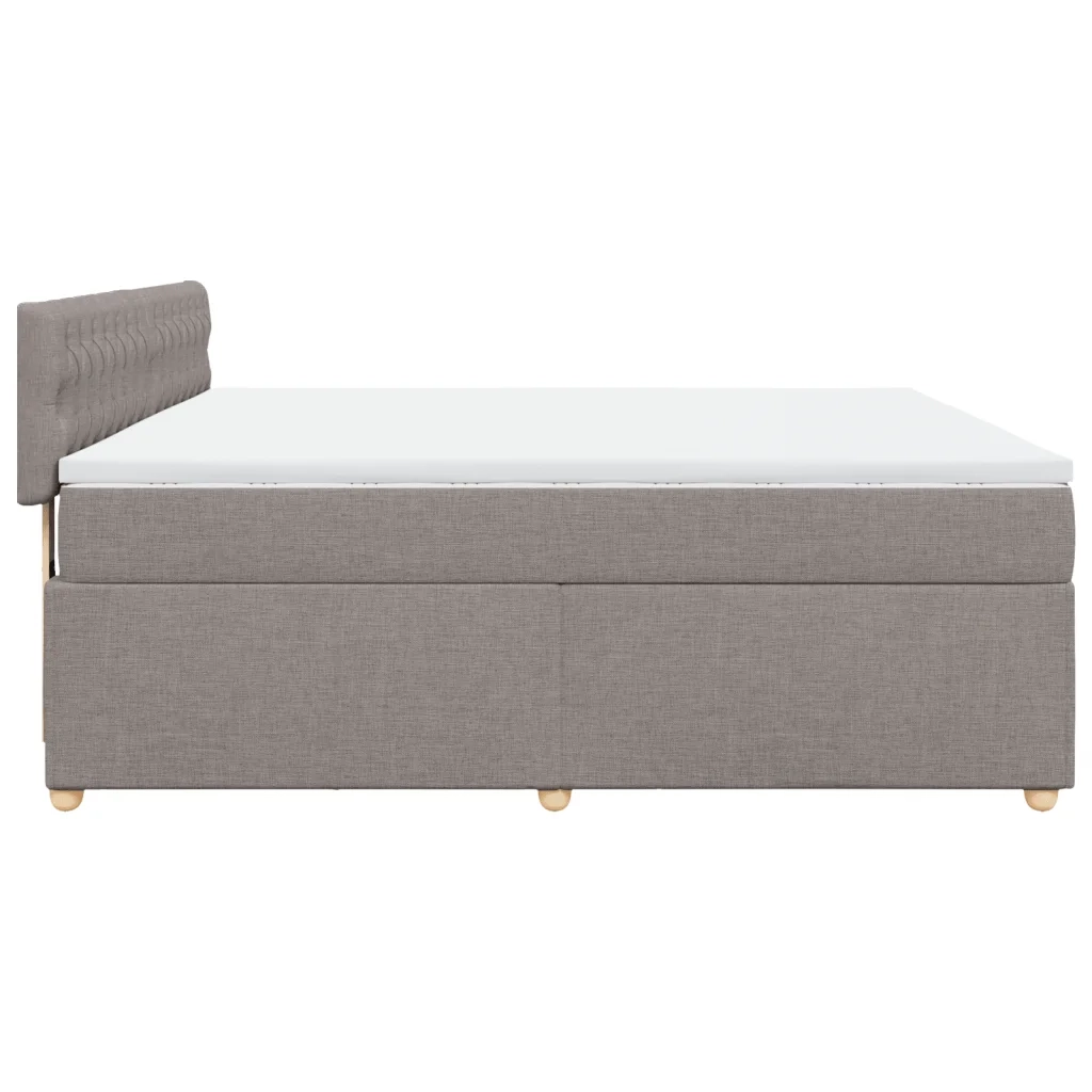 Giroletto a Molle con Materasso Tortora 180x200 cm in Tessuto
