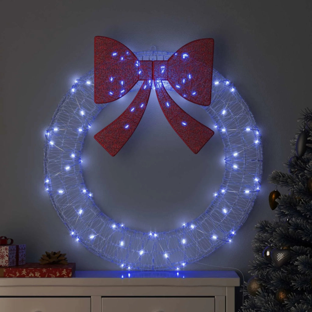 Corona con 80 LED Blu 92 x 92 x 9,5 cm Acrilico CFW1626118