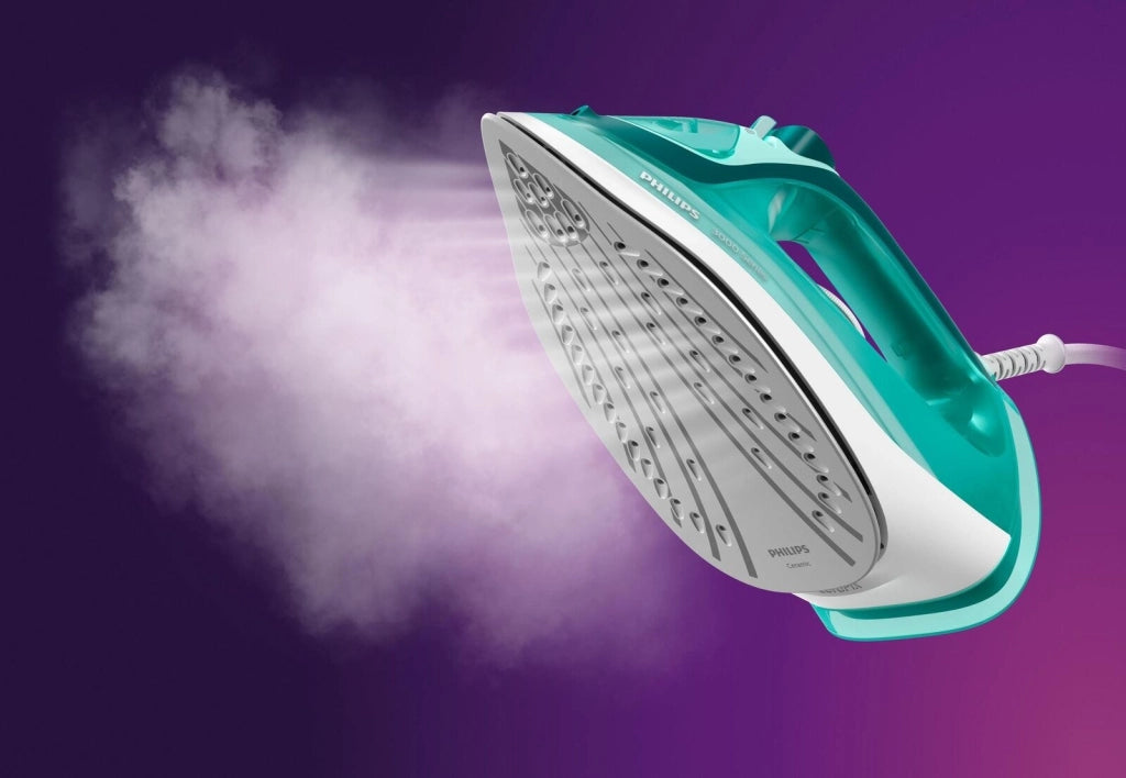 Philips DST3030-70 Serie 3000 Ferro a vapore 2400W piastra ceramica colpo vapore 180 g-min serbatoio 300 ml colore Turchese