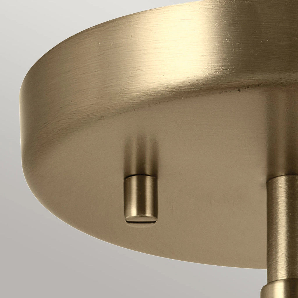 Lampada industriale ottone NIVA vetro opale E27 Kichler