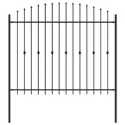 Recinzione da Giardino | Recinzione a punte Asten Nero 200 x 200 cm