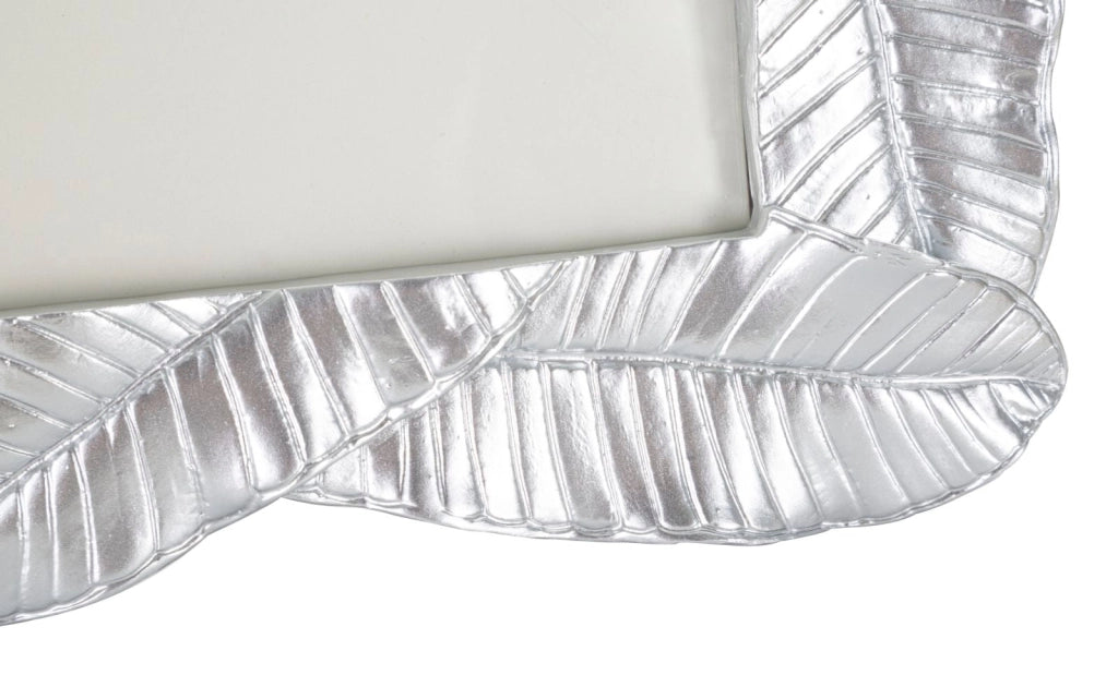 Cornice Lefy Silver 23x2,5x27,5 cm in Poliresina e Vetro