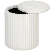 Cassa a seduta con coperchio ribaltabile ¨C Zephmum ¨C Tessuto bianco 40x40 cm