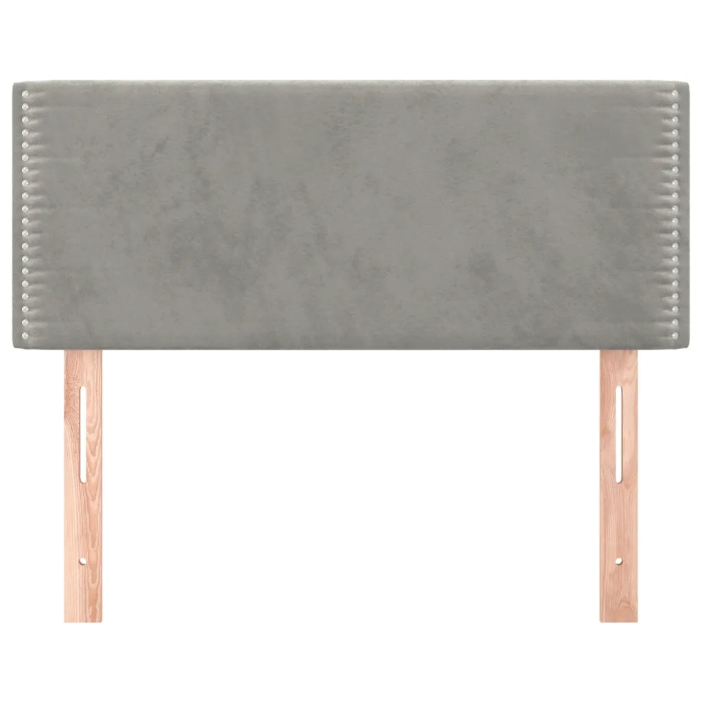 Testiera-Testata Decorativa Grigio Chiaro 80x5x78/88 cm in Velluto 568308