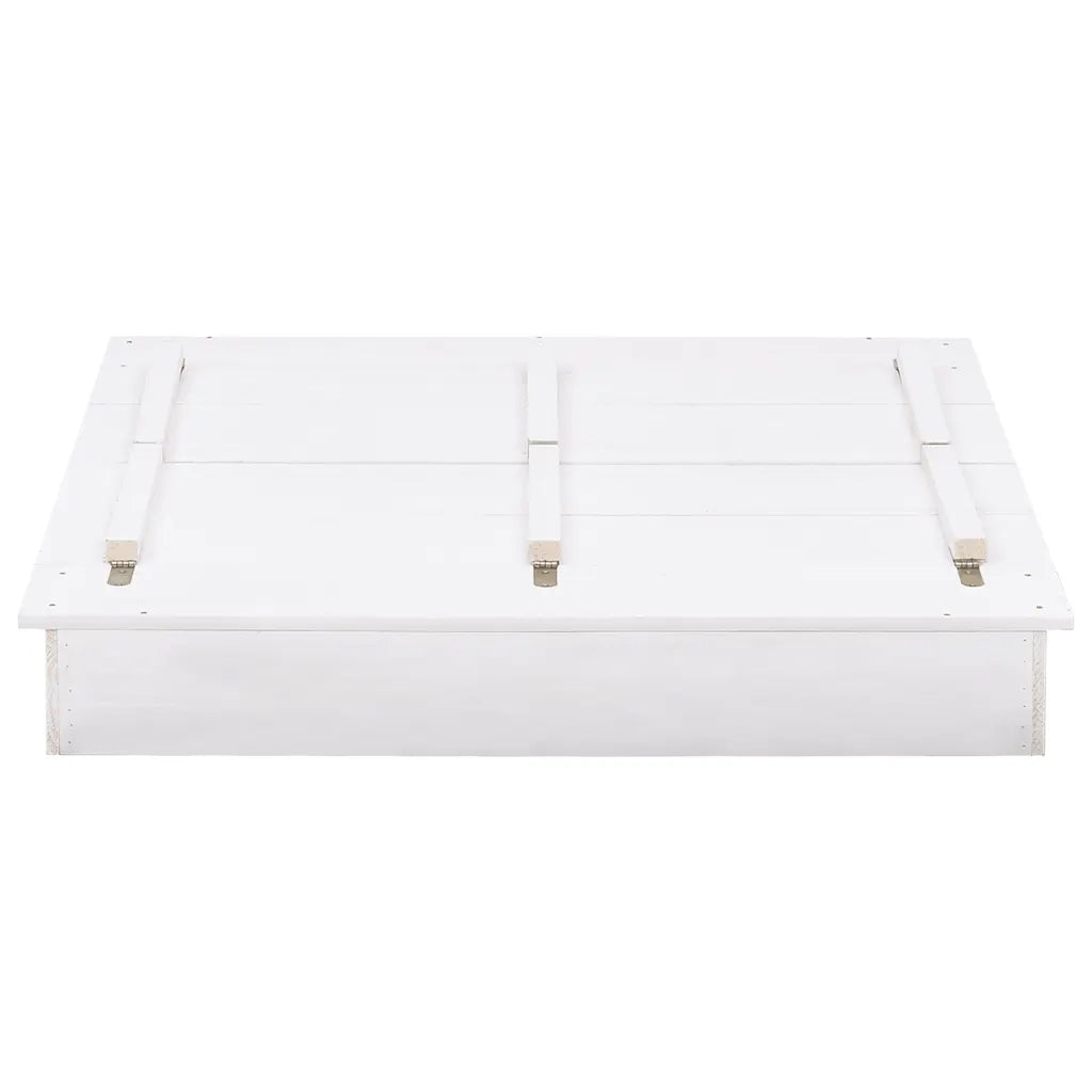 Sabbiera in Legno di Abete Bianca 95x90x15 cm 313889