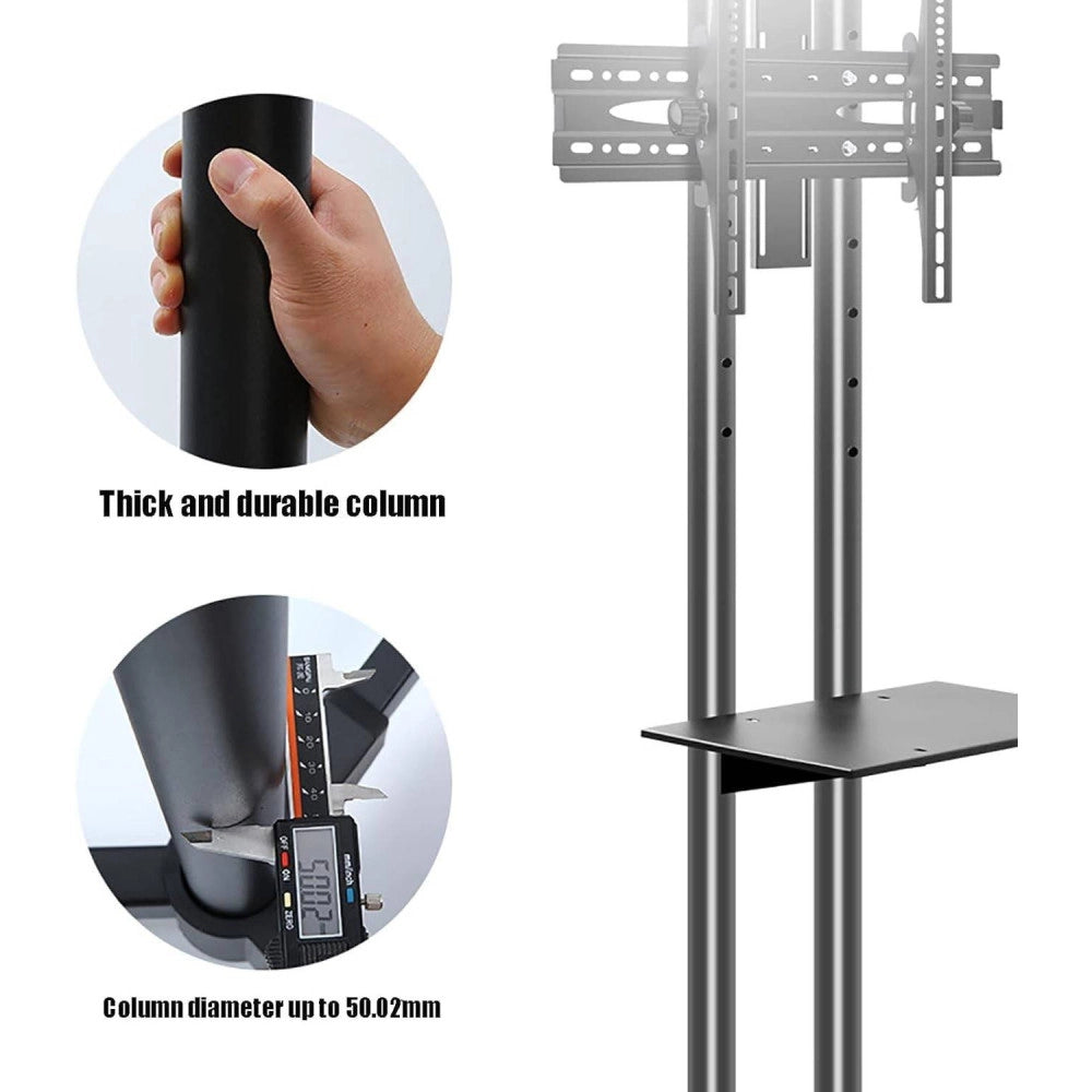 Trade Shop - Supporto Tv Da Pavimento Staffa Rotante Carrello Per Televisione Da 32-70 Pollic -