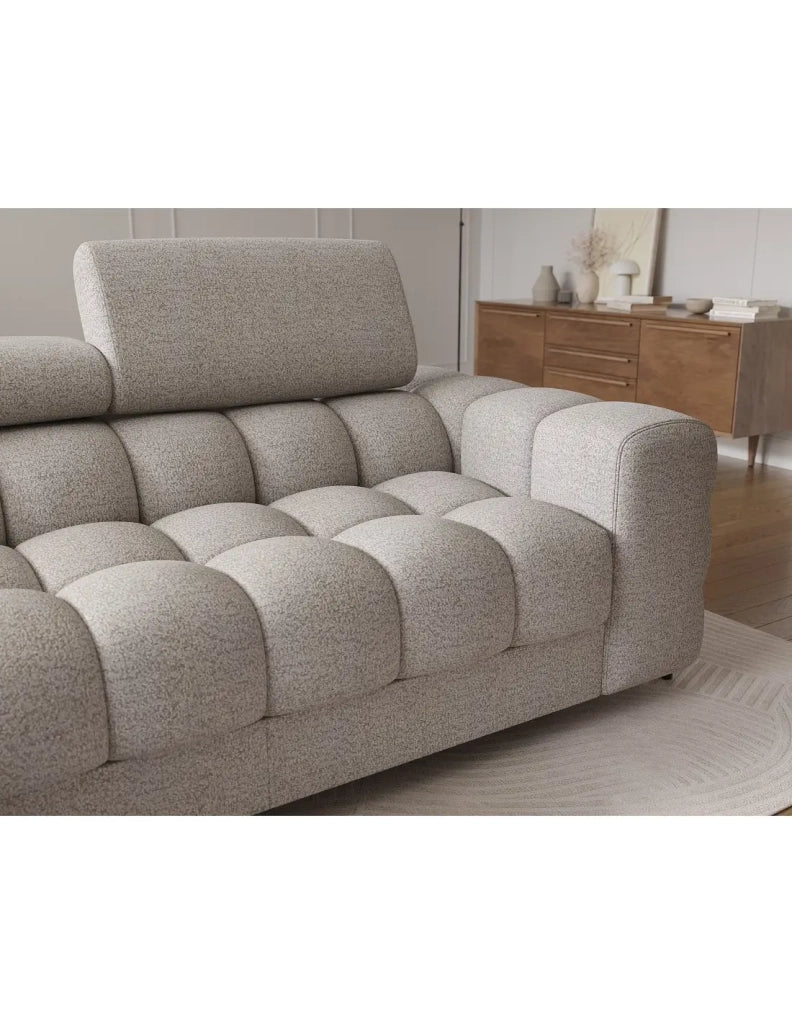 Divano angolare sinistro convertibile Beige mélange stile contemporaneo 285x99x181cm FILTRO