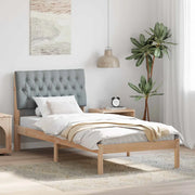 Letto con Testiera Rivestita-Struttura Letto con Testiera Marrone 90 x 200 cm 227332