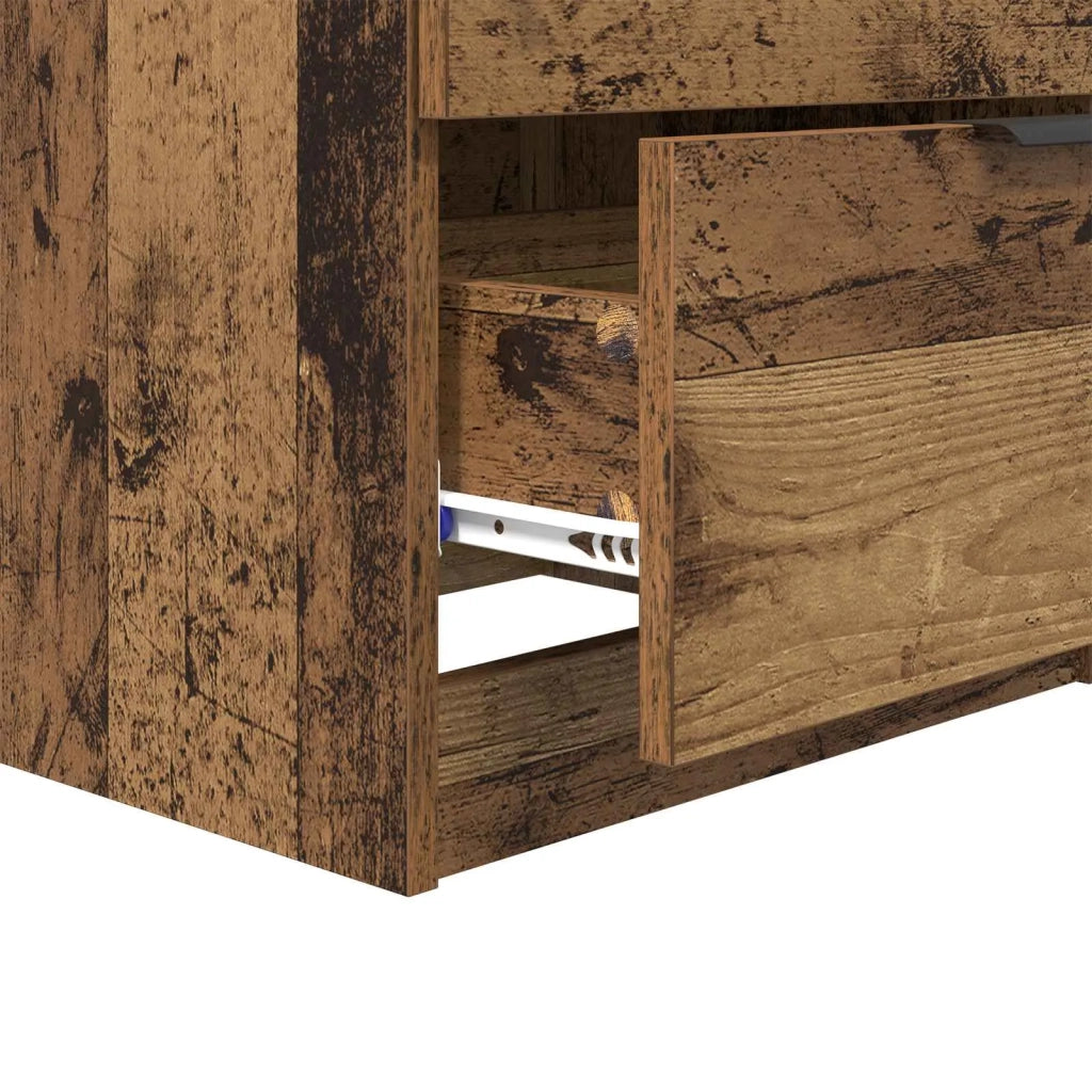 Armadio da Notte 2 pcs Legno vecchio 45 x 39 x 50cm 880507