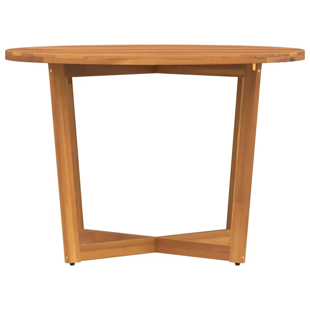 Tavolo da pranzo rotondo da giardino Ø110x75 cm in Legno Massello di Acacia 4108135