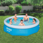 Trade Shop - Piscina Gonfiabile Fast Set Rotonda 305x76cm Predisposta Per Pompa Filtro 57266 -