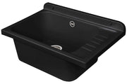 PILOZZO ULTRA da muro in PP - Dim: 58 X 38 cm - Completo di GRIGLIA - CR - Colore: NERO LUCIDO