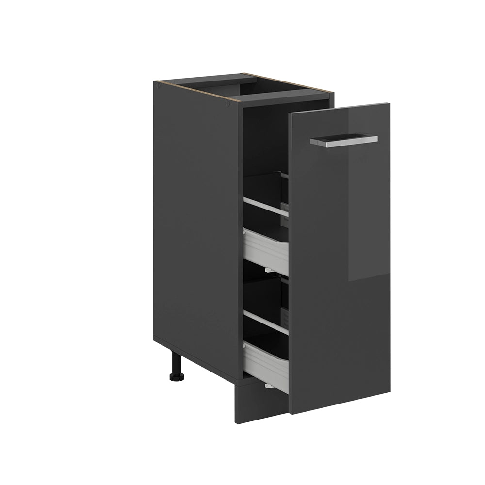 Armadio cucina dispensa alto R-Line Antracite lucido/Antracite 30 cm, PL Antracite Vicco