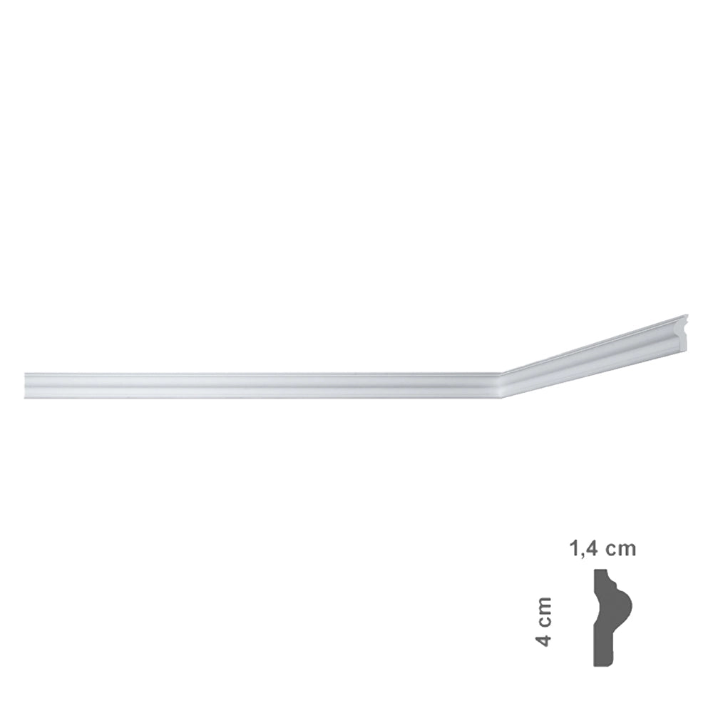 125pz cornice decorativa per soffitto mod. i709 - mm 14 x  40 cod:ferx.913142nlm