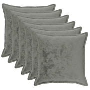 Federa 6 pcs HOUTEN Grigio Scuro 65 x 65 cm Flanella 921200