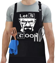 Schort da cucina impermeabile per uomo e donna, grembiule da cucina con tre tasche, grembiule da barbecue regolabile