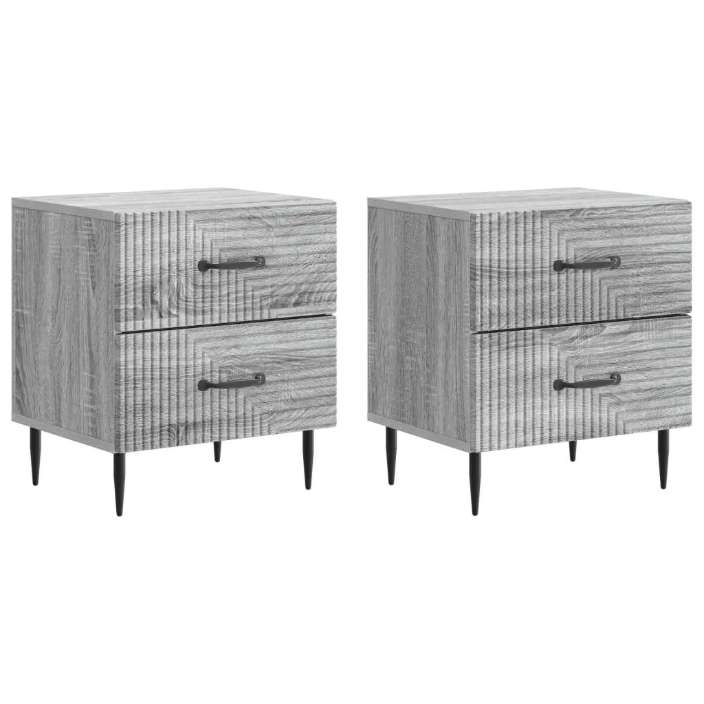 Armadio da Notte 2 pcs Grigio Sonoma 43 x 34,5 x 47,5 cm 894768