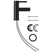 Rubinetto per lavabo da bagno miscelatore da bagno per interni 130 x 176 mm nero 02_0003522