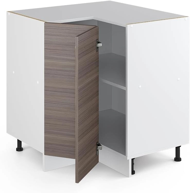 Mobile ad angolo cucina R-Line, Grigio nobile, 75.6 cm senza piano di lavoro, per la libera combinazione all'interno di sistemi cucina modulari