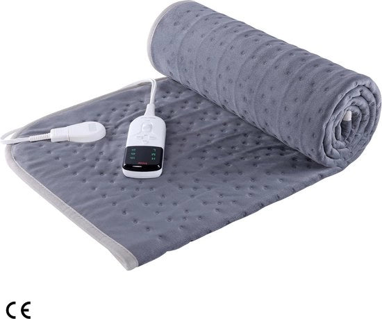 Decongestionatore elettrico 150 x 80 cm - Decongestionatore elettrico - Decongestionatore elettrico - Decongestionatore elettrico - con 3 impostazioni di temperatura e Timer - Spegnimento automatico - Lavabile - Grigio