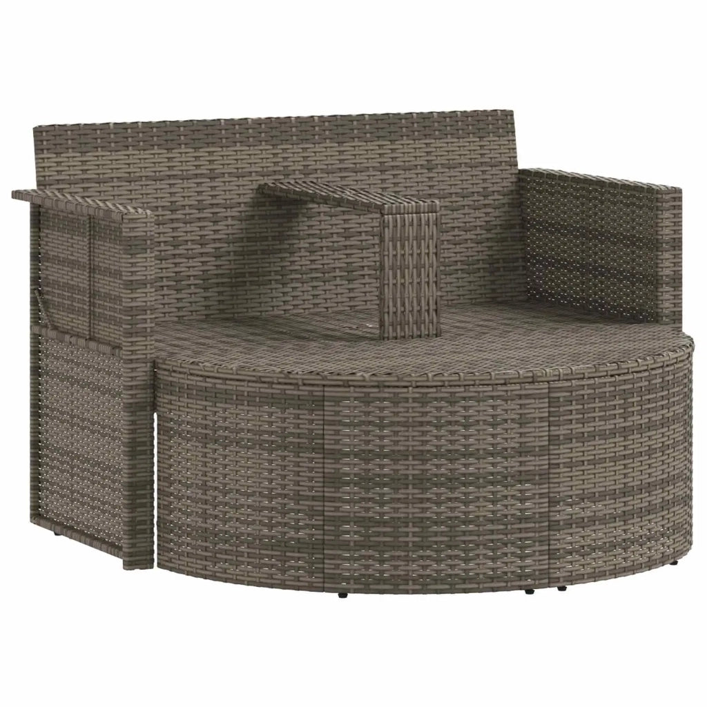 Divano da giardino 8 pcs Grigio e Blu Navy polyrattan 42025903