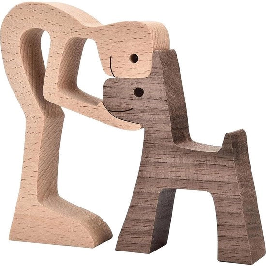 Decorazioni in legno per cani, 2 pezzi, artigianato in legno per cani e persone, decorazioni in legno per amanti di cani.