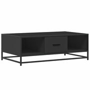 Tavolino salotto | Tavolino da caff¨¨ | Tavolino da Soggiorno Nero 100x57x35 cm in Truciolato e Metallo