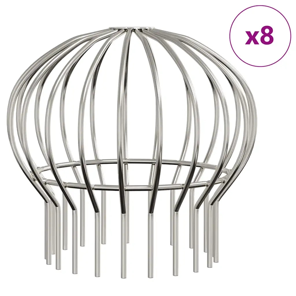 Protezione Foglie per Grondaia 8 pcs Argento 160 mm 42019391