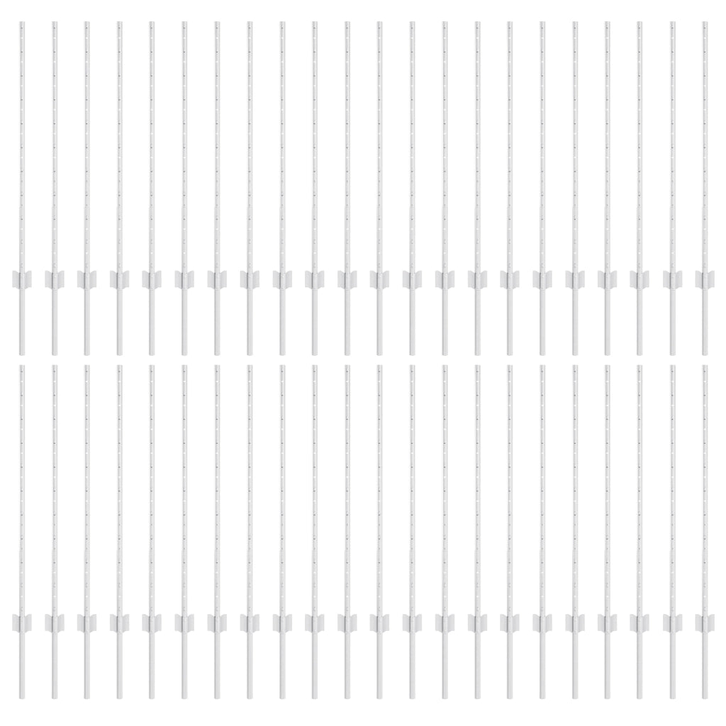 Pali di Recinzione 88 pcs U-Channel Argento 140 cm Acciaio