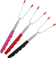 Set di spiedini da barbecue estensibili, 5 spiedini in totale, con una lunghezza di 32 cm a 115 cm, realizzato in acciaio inossidabile.