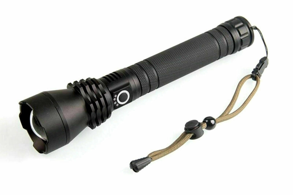 Torcia 80000W RICARIBILE A LED CREE CON zoom doppia batteria BL X82 P50