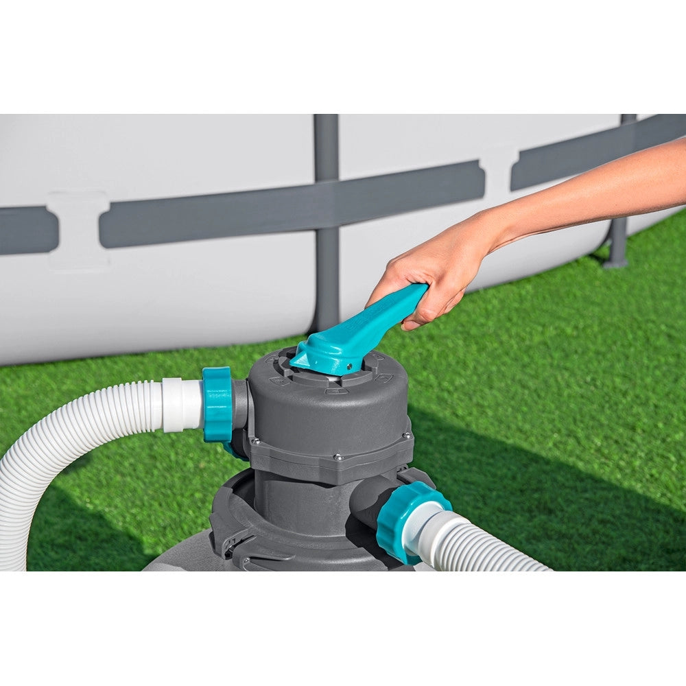Trade Shop - Pompa Sistema Di Filtraggio A Sabbia Con Timer Manometro 8.327l/h Piscine Fuori Terra 58499 -