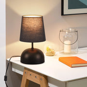 ZMH Lampada da tavolo tessuto beige moderna con cavo per camera letto comodino