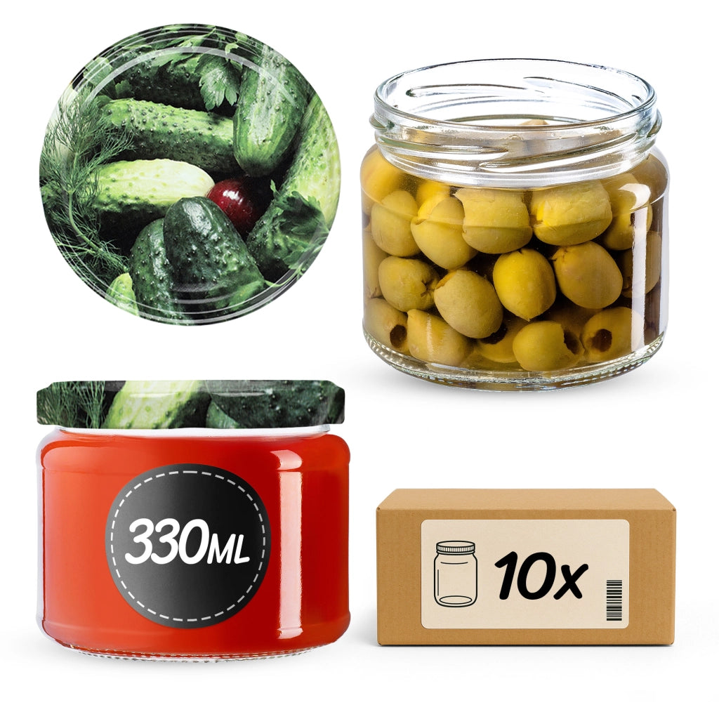 KADAX Sonka vasetti 330ml 10pz 82mm + coperchi "Cetrioli"
