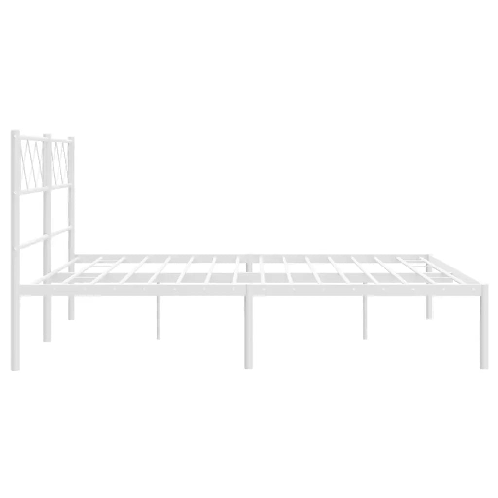 Giroletto con Testiera Metallo Bianco 140x200 cm