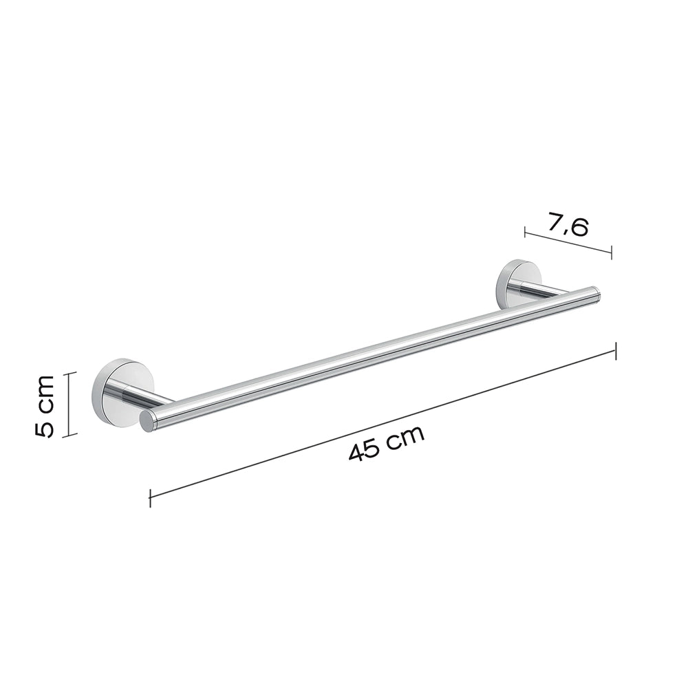 Portasalviette a muro 45 cm Gedy in acciaio cromato | Eros