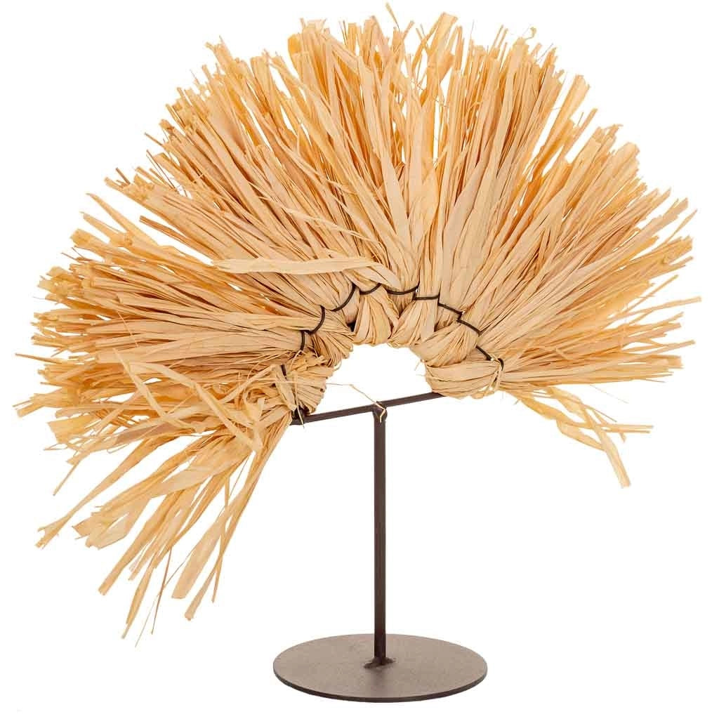 Figura decorativa in fibra naturale marrone 28x02x24,5h