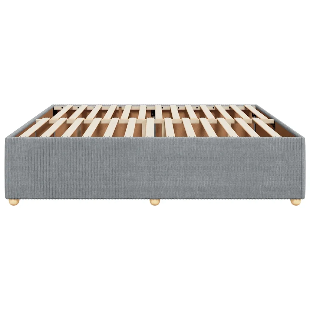 Giroletto senza Materasso Grigio Chiaro 200x200 cm Tessuto