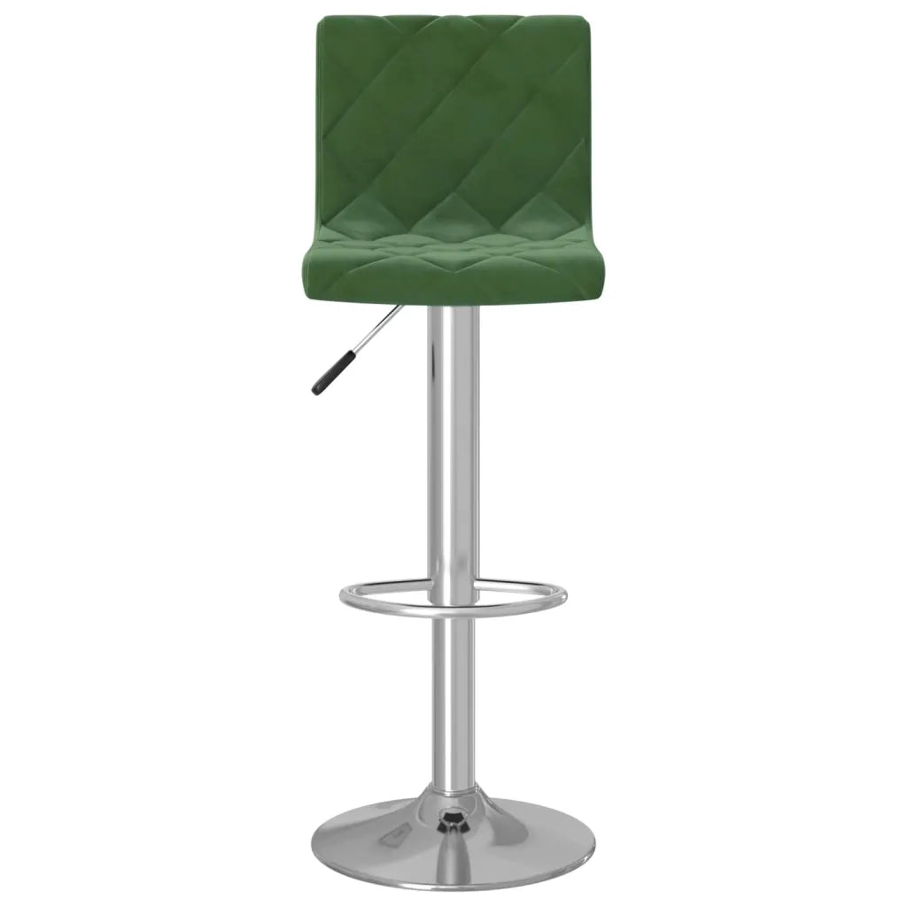 Sgabelli da Bar 2 pz Verde Scuro in Velluto 333690