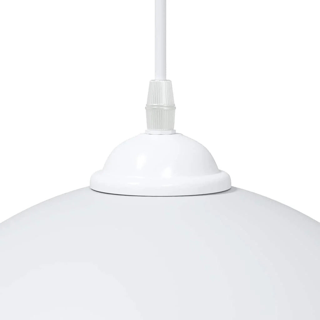 Set di 2 lampade a sospensione vintage regolabili per cucina o sala da pranzo 30 x 15 cm metallo bianco 02_0058019