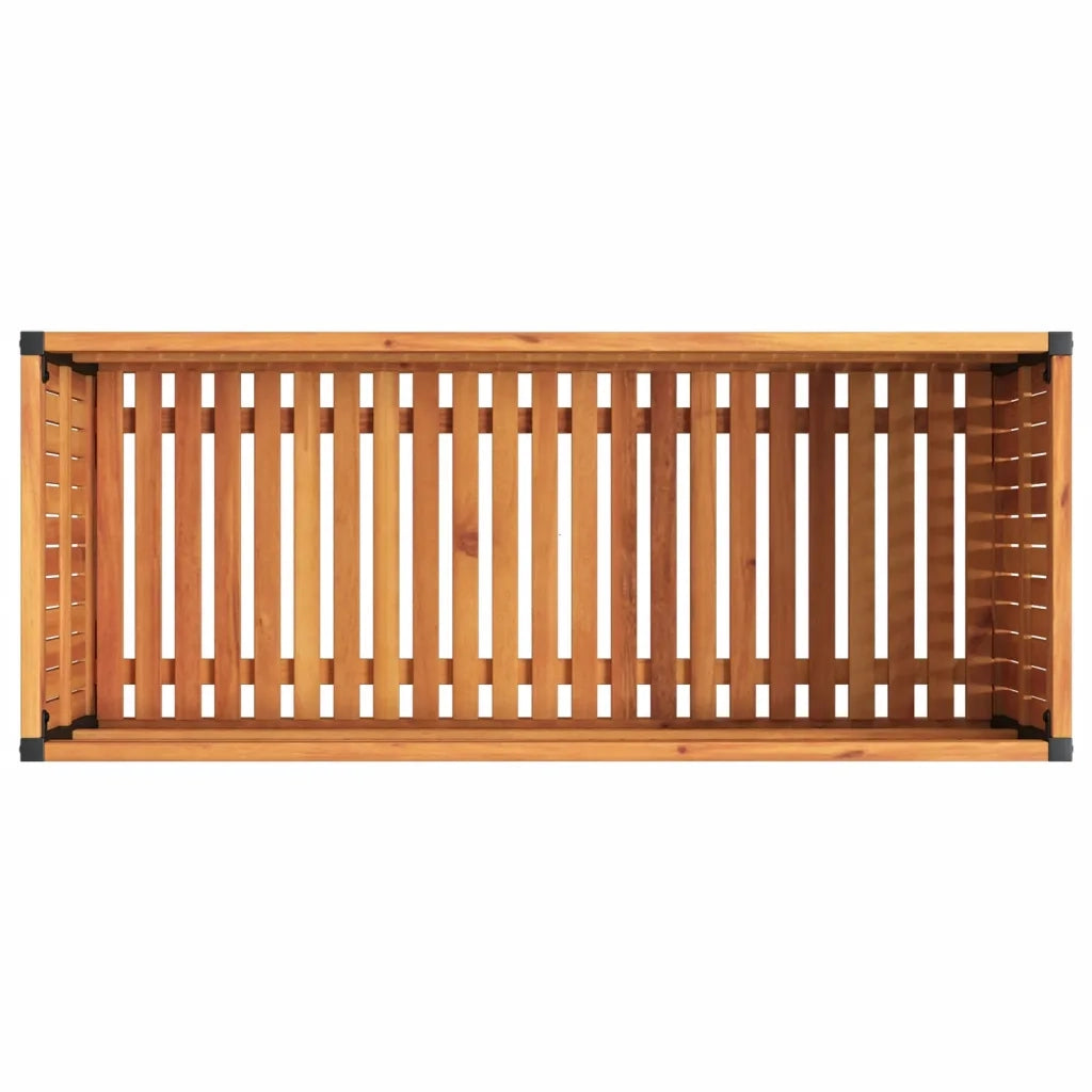 Fioriera da Giardino-Vaso da Esterno 110x45x44 cm in Legno Acacia e Acciaio